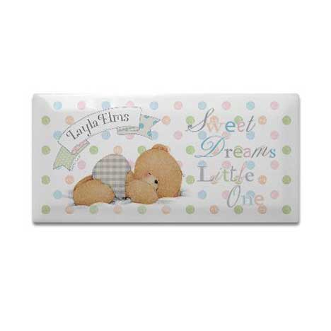 Personalised Forever Friends Baby Hanging Door Plaque